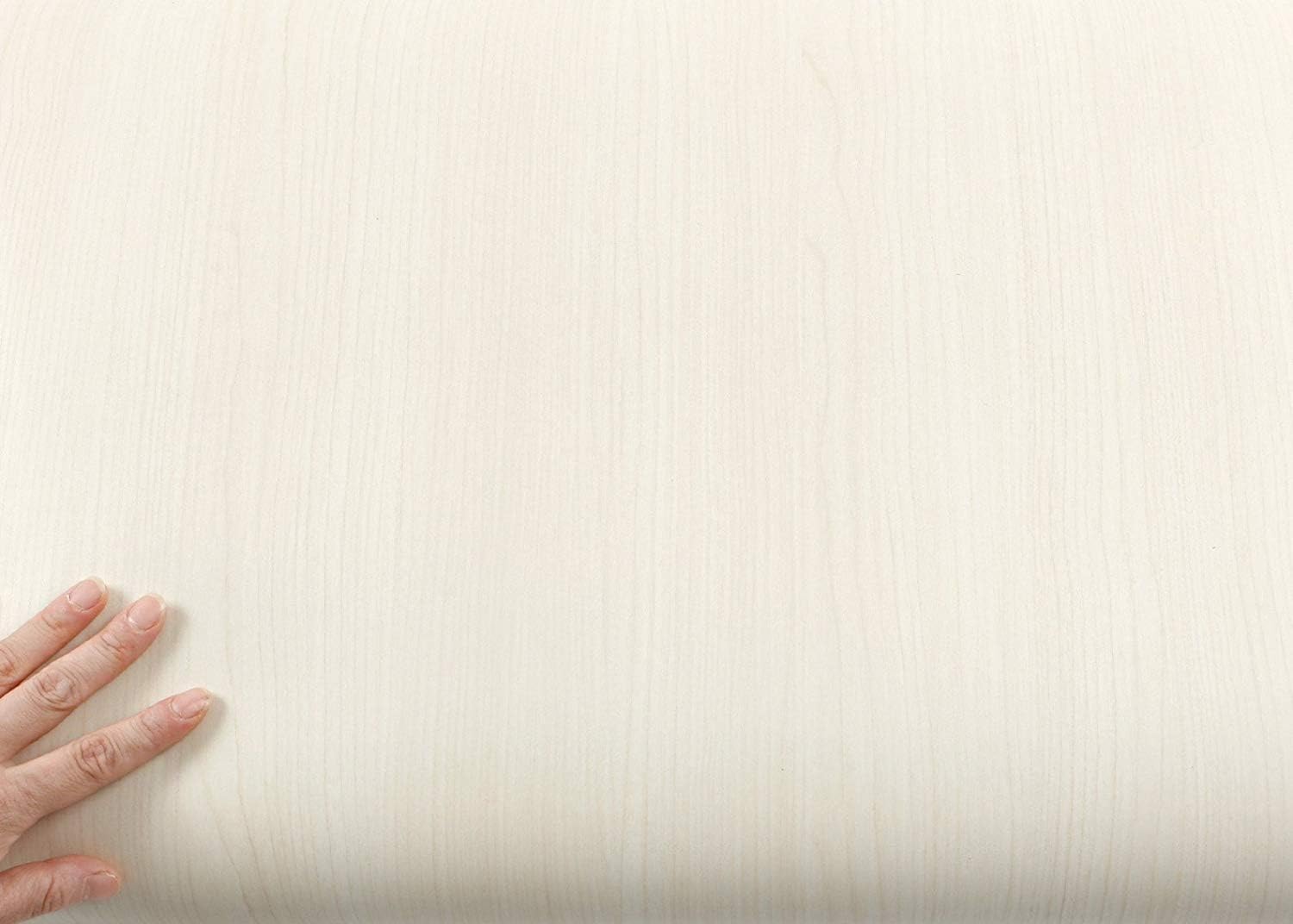 ROSEROSA Peel and Stick Faux Maple Wood Architectural Film Self-Adhesive Vinyl Film Wallpaper Door Wrap Counter Top Border Mirror Molding Trim KW119