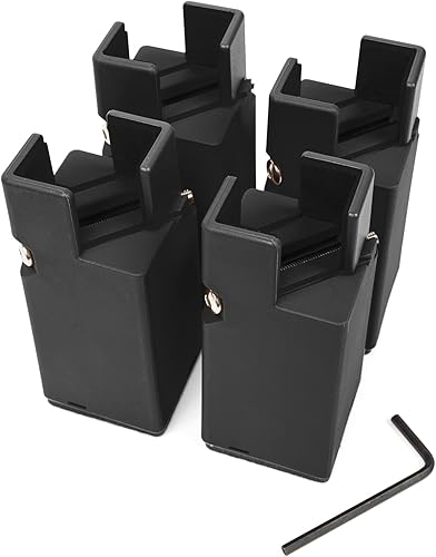 Goods4U Elevadores de muebles negros de 4 pulgadas  Perfecto para el dolor de rodilla  Solo para piernas de 0.8 a 1.6 pulgadas de grosor, 100% disponible en Yaxa Peru