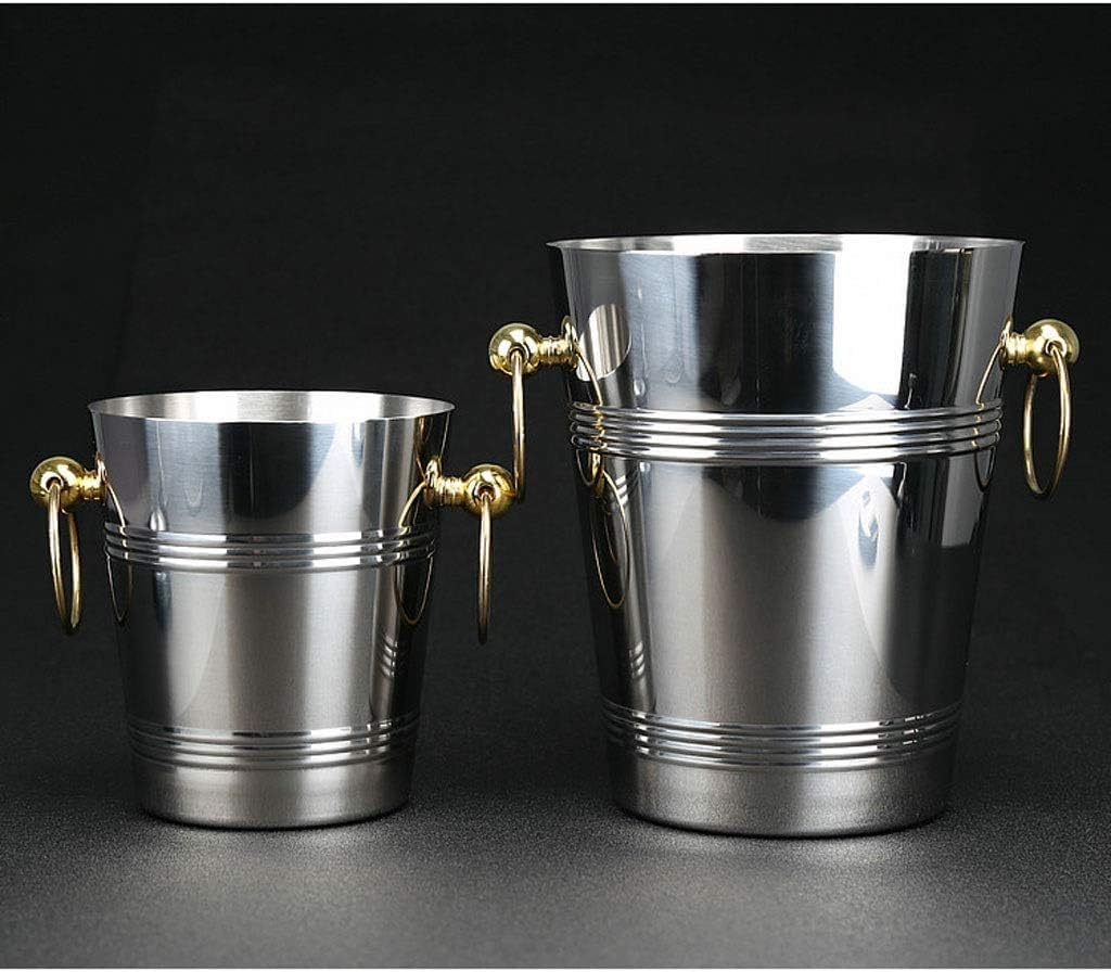 Cubitera Botella Vino Cubo de Hielo de 2,2 l, contenedor de Hielo de Acero Inoxidable para Vino, champán, Cerveza, Fiesta, Bar, Herramientas, Restaurante, Cubo para Bebidas Familiar