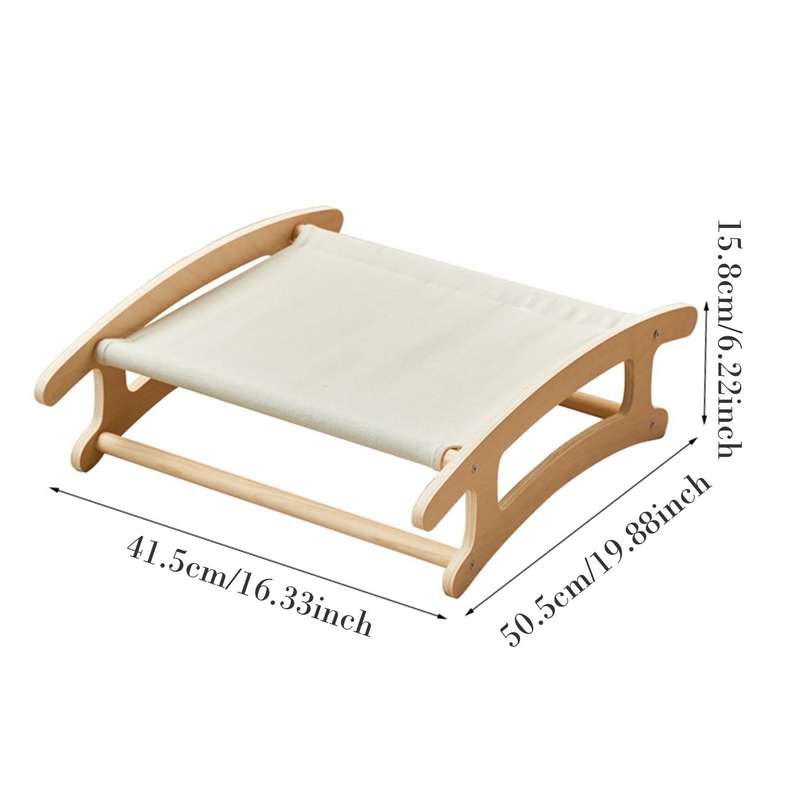 Cama Elevada para Mascotas | Asiento Tumbona Lavable y Moderno - para Mascotas De Madera Desmontable 50.5 X 41.5 X 15.8 Cm | para Gatos Perros Cachorros Y Hogar En Rincon