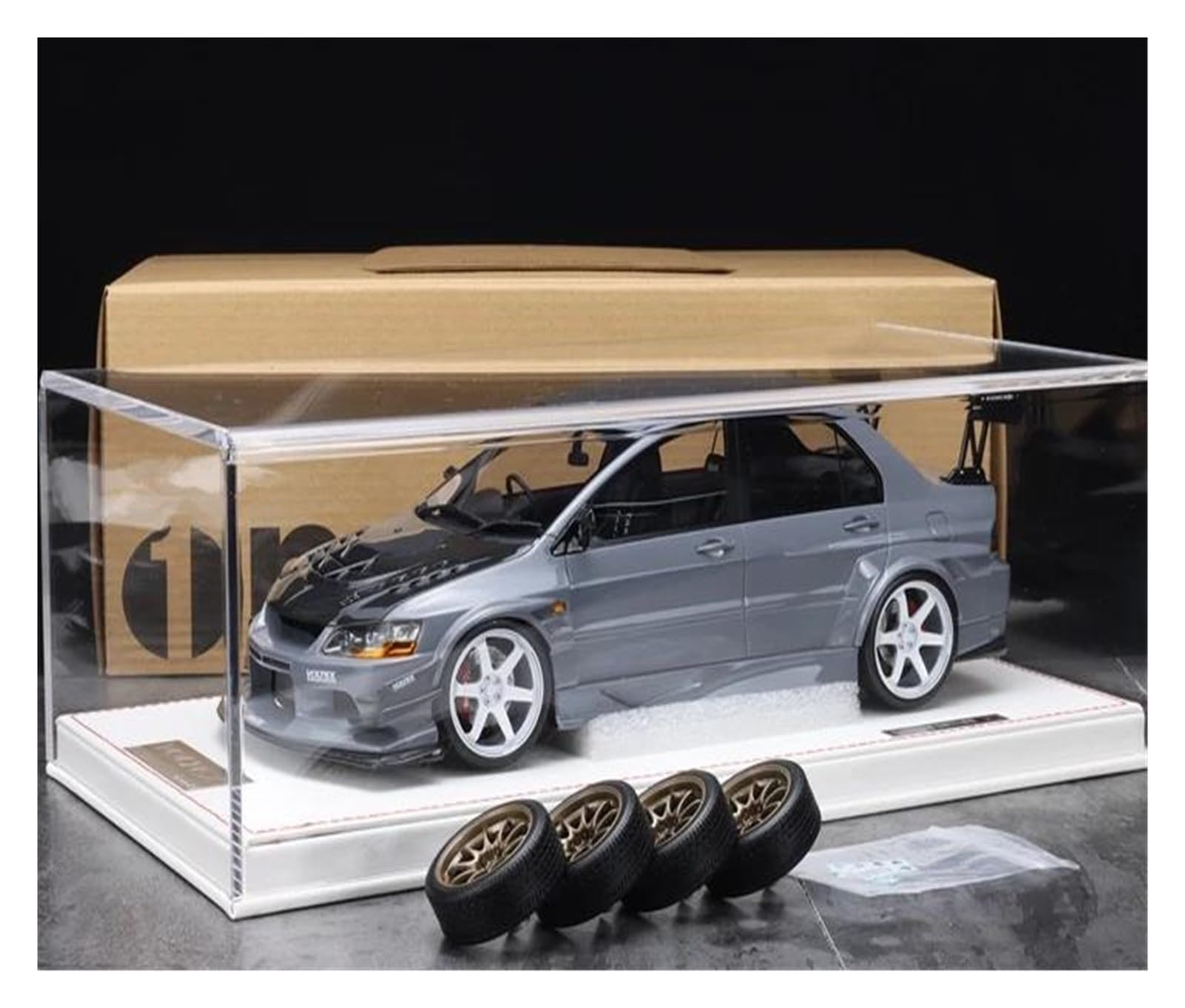 1 18 Per Lancer EVO IX JDM Simulazione Edizione Limitata Resina Metallo Modello Di Auto Statica Regalo Giocattolo