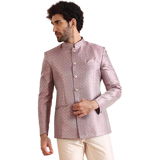 Jodhpuri Bandhgala Ethnic Jacket - Regular Fit