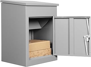 Durabox Package Drop Box for Secure Parcel and Mail Delivery, for Small and Medium Sized Packages (Grey)