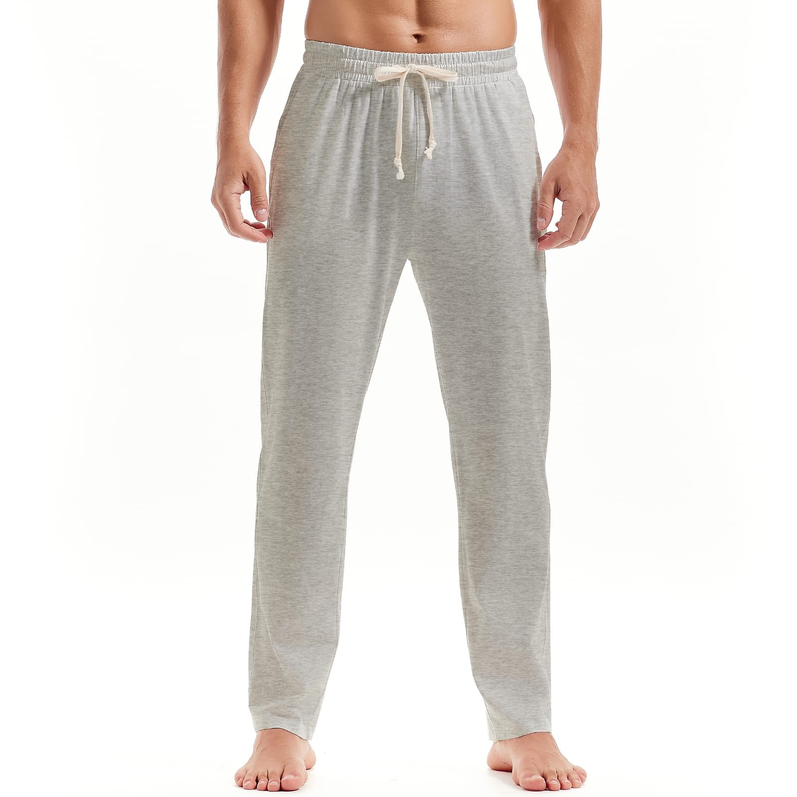 AMY COULEE Mens Cotton Yoga Pants Running Workout Lightweight Sweatpants