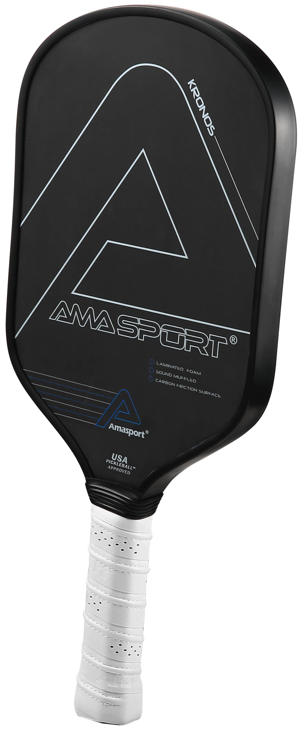 AMA SPORT - Pickleball Racket PROTON P046 - Textured - Honeycomb Core - Extended Handle - Anti-Vibration - Power & Control - 41.5 x 18.5 cm - Thickness: 16 mm - 229 g - USAPA Approved