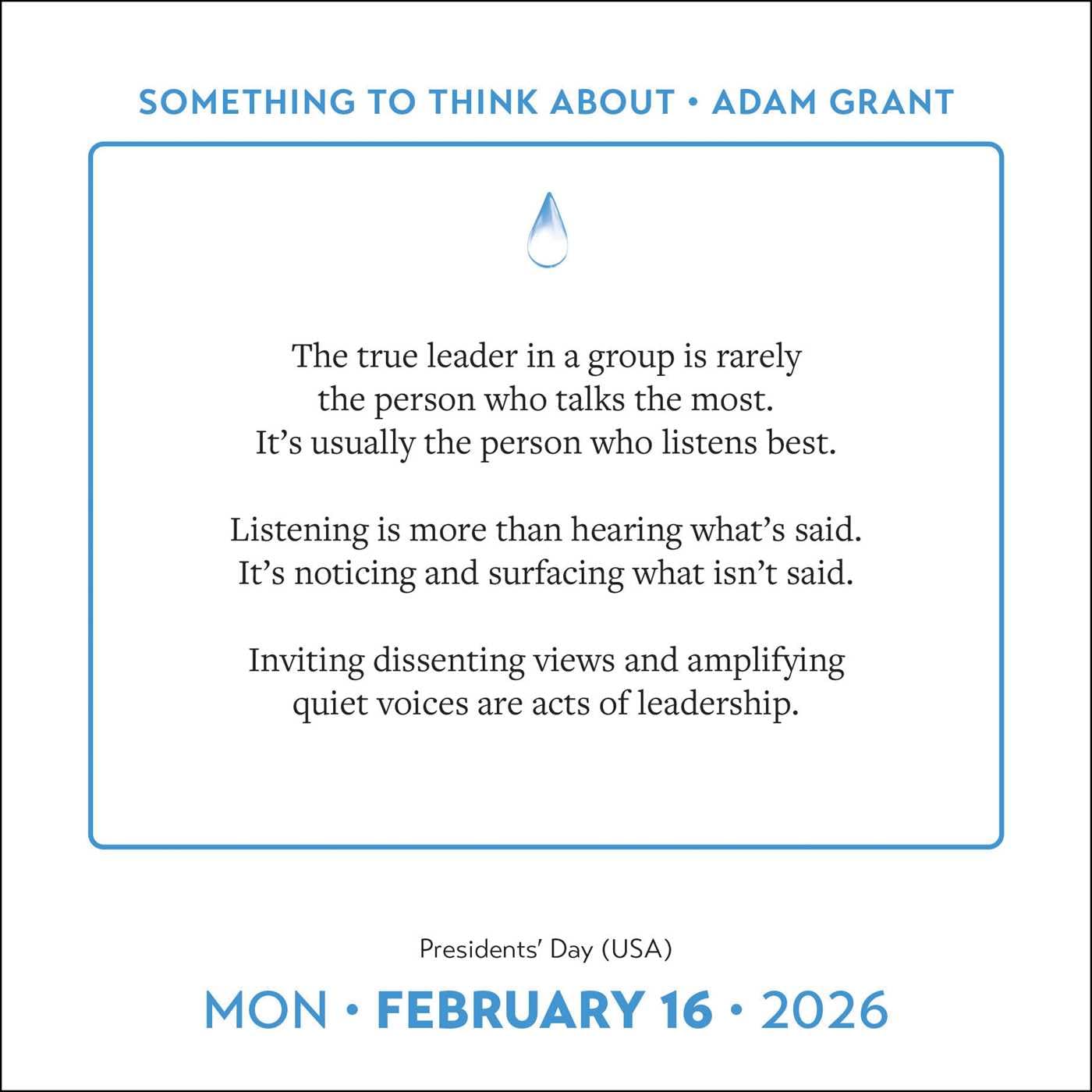 Adam Grant 2026 Day-to-Day Calendar: Something to Think About - Image 3