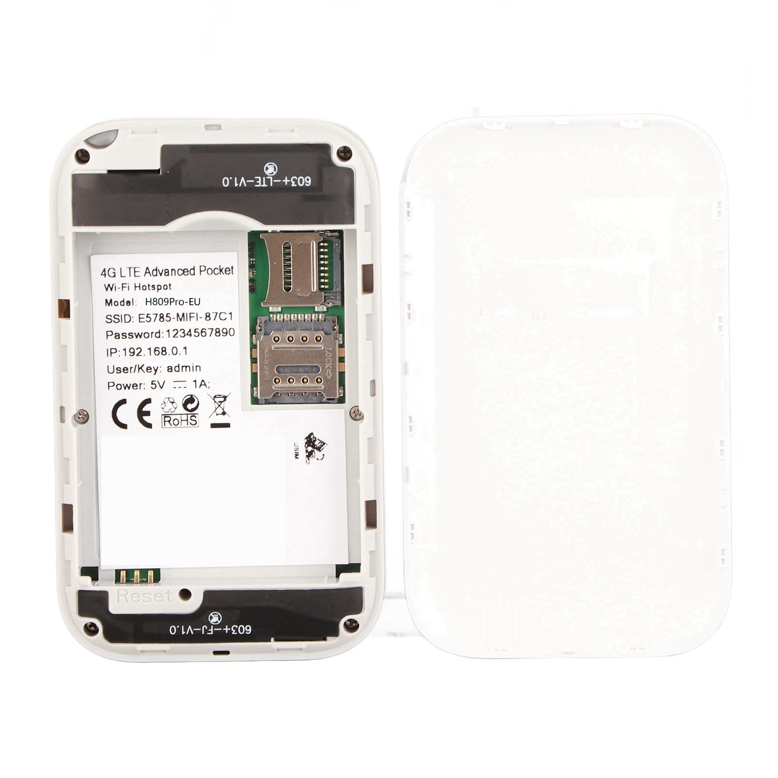 Wakects Punto de Acceso WiFi Móvil, Enrutador 4G, Módem WiFi Portátil USB, Dispositivo de Punto de Acceso de Bolsillo para Viajes de Negocios en Casa y Camping