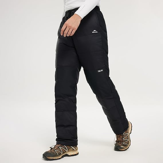 Naturehike Ultralight Down Pants, Men's Women's Winter Snow Pants, Windproof Outdoor Ski Pants for Camping Hiking