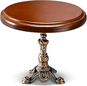 Mifoci Miniature Dollhouse End Table 1 12 Scale Round Miniature Table Model Wooden Mini Dollhouse Furniture Brown Doll House Accessories and Furniture for Coffe Tables Living Room Scene Decoration