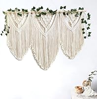 Vista 18 de guzhiou Tapiz grande de macramé para colgar en la pared, tapiz bohemio para decoración de pared, elegante tapiz bohemio hecho a mano, decoración