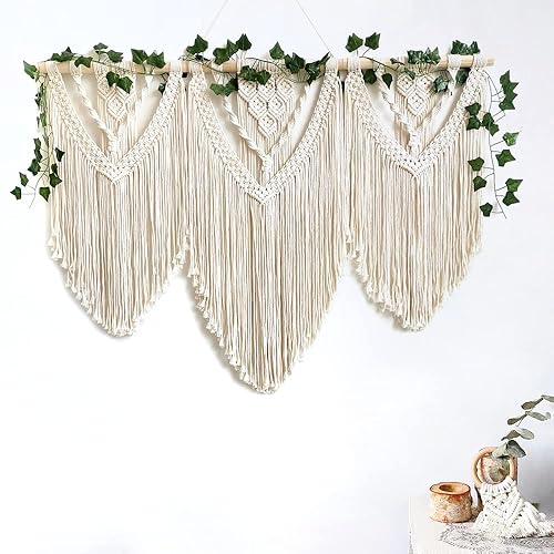 guzhiou large macrame wall hanging - Boho Tapestry Macrame Wall