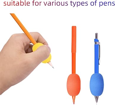 3 Pcs Special Supplies Egg Pen-Pencil Grips for Adults - Adaptive Equipment, Reading & Writing Materials, Weighted Pens for Hand Tremors