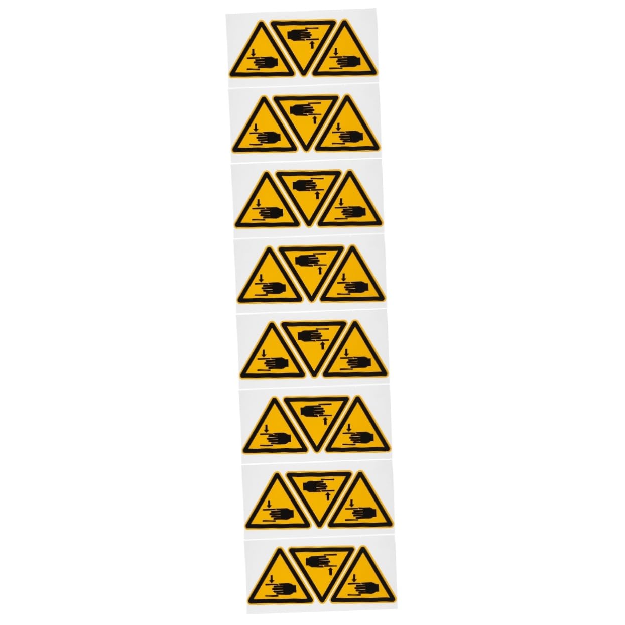 SOLUSTRE 24pièces Autocollants De Sécurité Avertissement Pour Écrasement Des Mains Étiquettes Adhésives Caution Pincement Milieu Domestique Et Professionnel