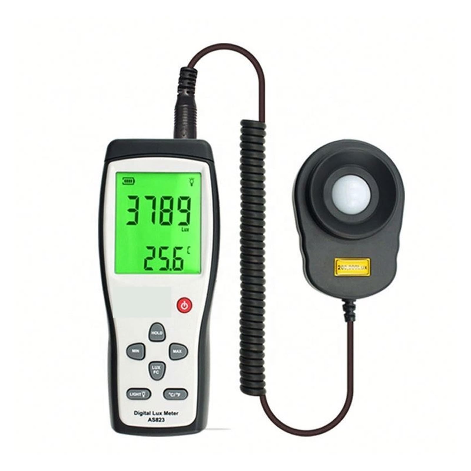 Espectrofotómetro, Medidor De Lux Digital AS823, Sensor Inteligente Alta Precisión, Iluminómetro Tipo Dividido, Fotómetro Luminancia, 1~200.000lux 3%