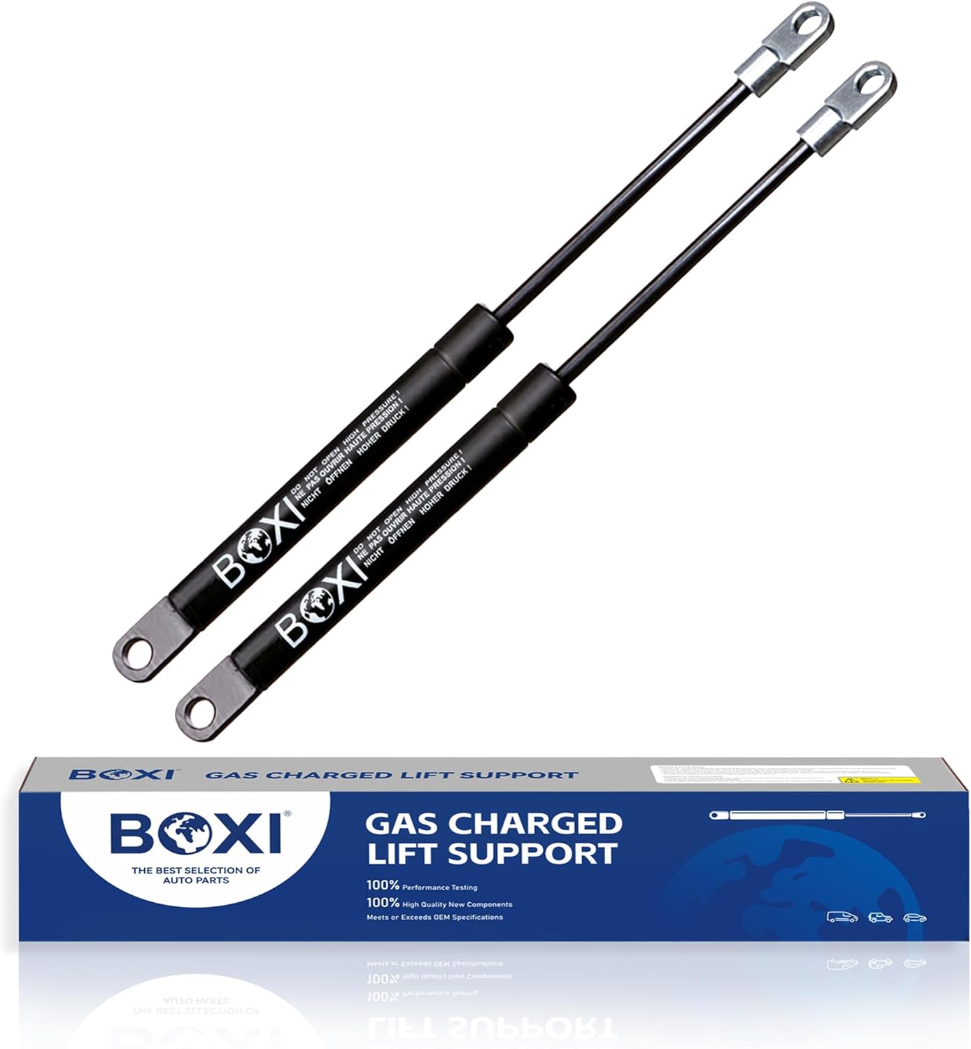 BOXI 2pcs Front Trunk Lift Supports Struts Shocks Gas Struts Shocks Springs Supports for Porsche 911 1968-1989 / for 912 1968-1969 / for 930 1978-1979 | OE# 4454 SG406010 91151133101