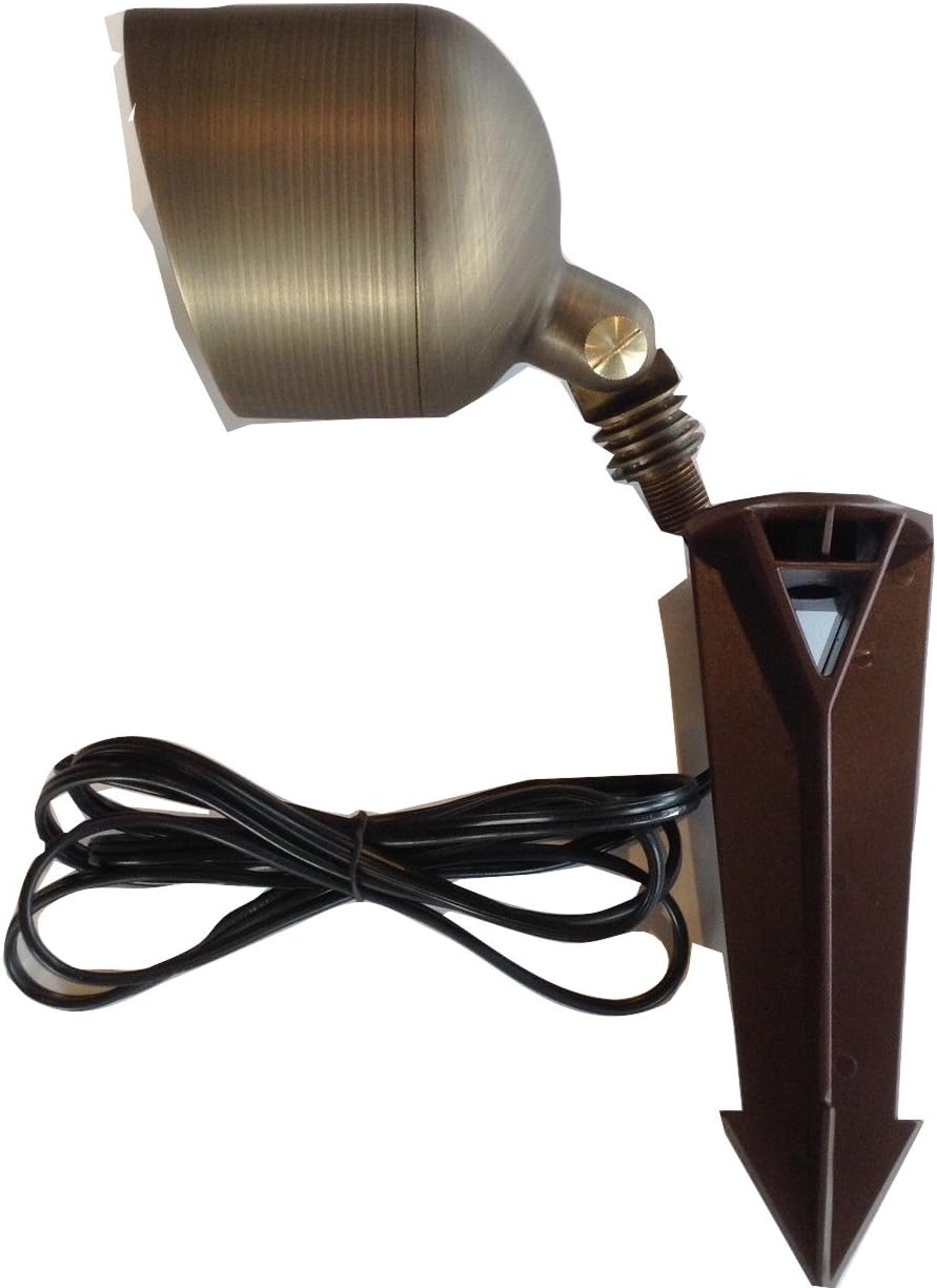 Pinnacle Lights Solid Brass Supernova Wall Wash/Flood Halogen Light Low Voltage Outdoor Landscape Lighting