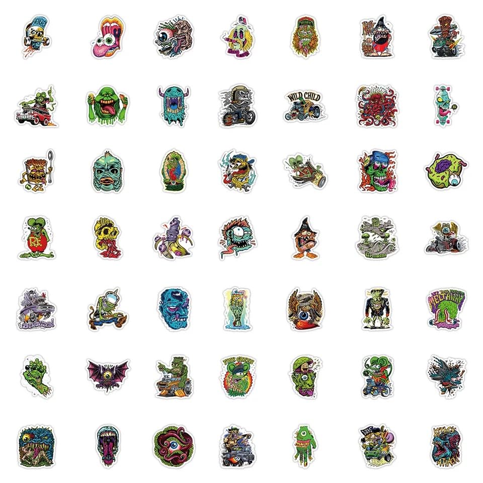 Calcomanías de Monster Graffiti y pegatinas vinilo de CartoonMonster impermeables 6