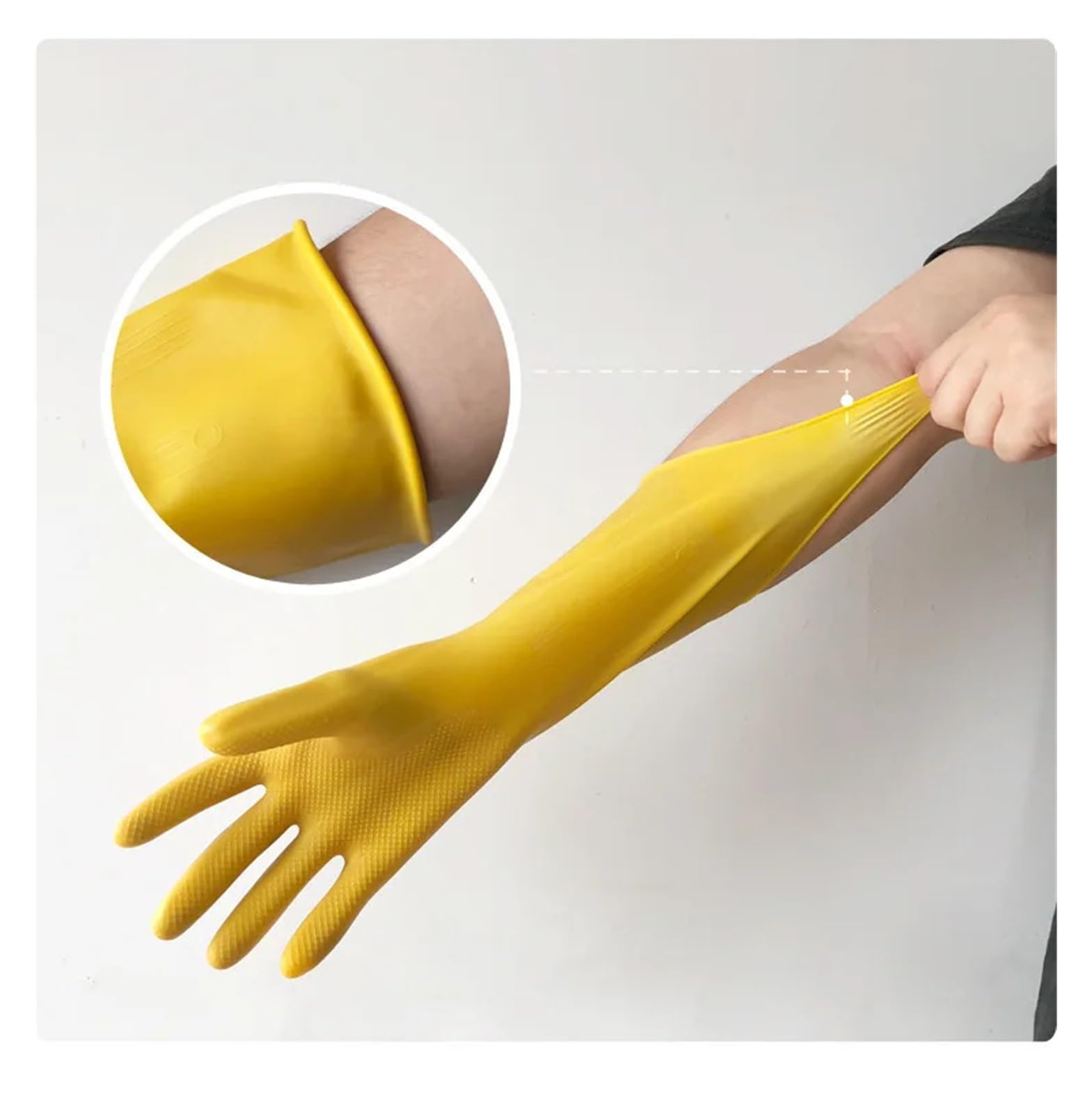 Putzhandschuhe 1 Paar Haushaltshandschuhe Geschirrspülen Haushalt Latexhandschuhe Diamantgriff(S)