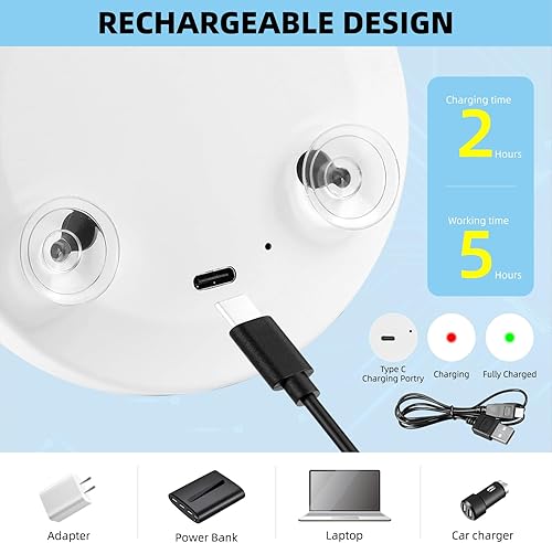 Miniatura 4 de Suupvaor Espejo de aumento con 30 luces LED de 3.5 pulgadas, 3 modos de color, espejo de maquillaje con aumento de 30X