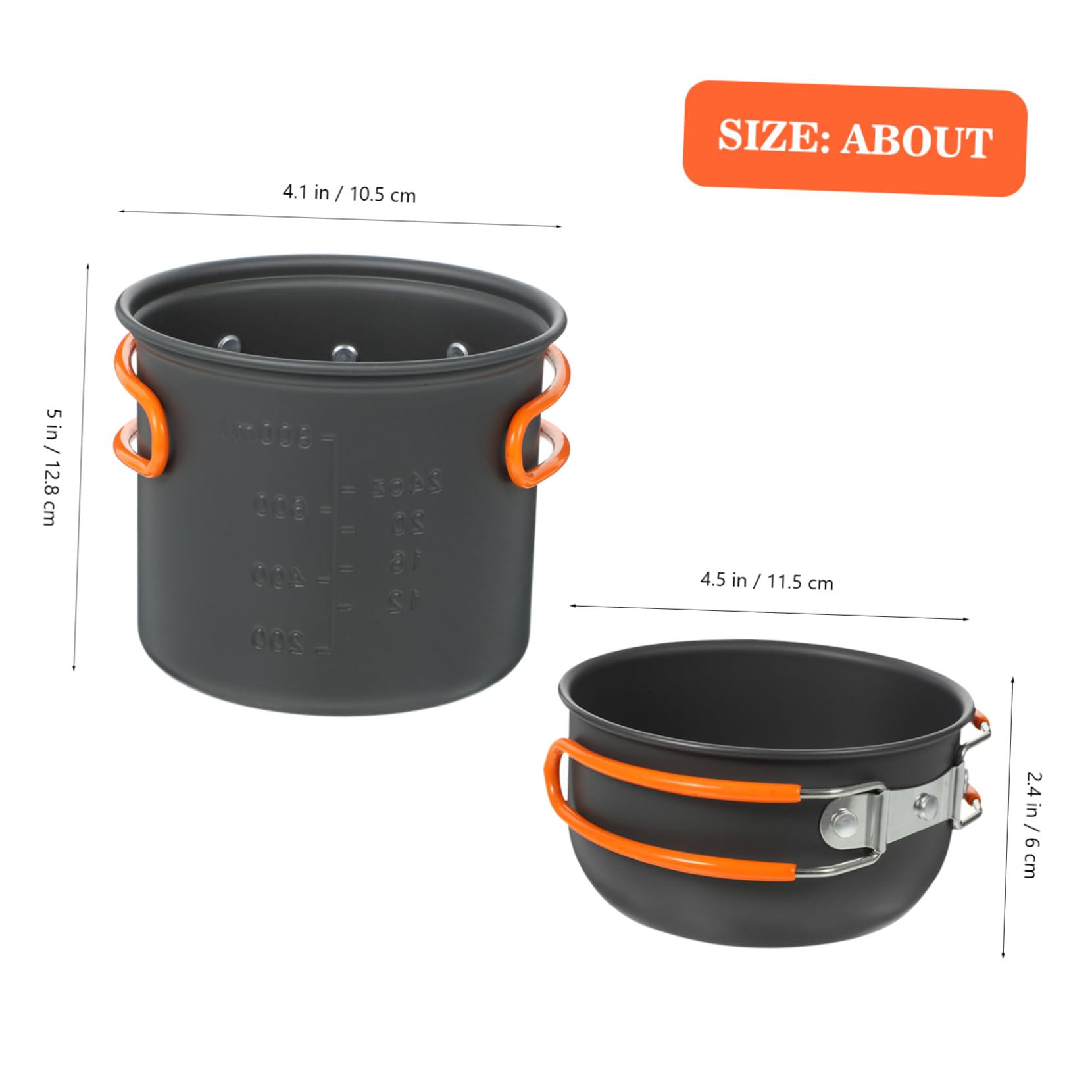 ibasenice 1 Ensemble Casseroles de Camping Kit Ustensiles de Cuisine Portable pour Pique Randonnée et Barbecue Parfait pour Activités Plein Air