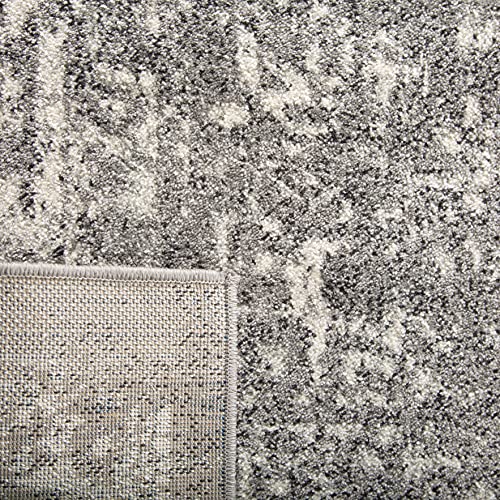 Tapete cuadrado 3 pies gris e ivorio miniatura 2