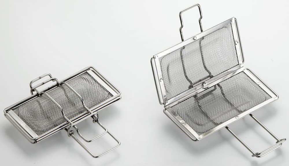 Industrial GK-HSH Hot Sandwich Maker, For Toaster Oven, For Grilling, Double-Sided Baking Compatible, Easy Recipe Included, Hot Sand Toaster, Net, For 1 Hot Sand, Made in Japan, Stainless 2