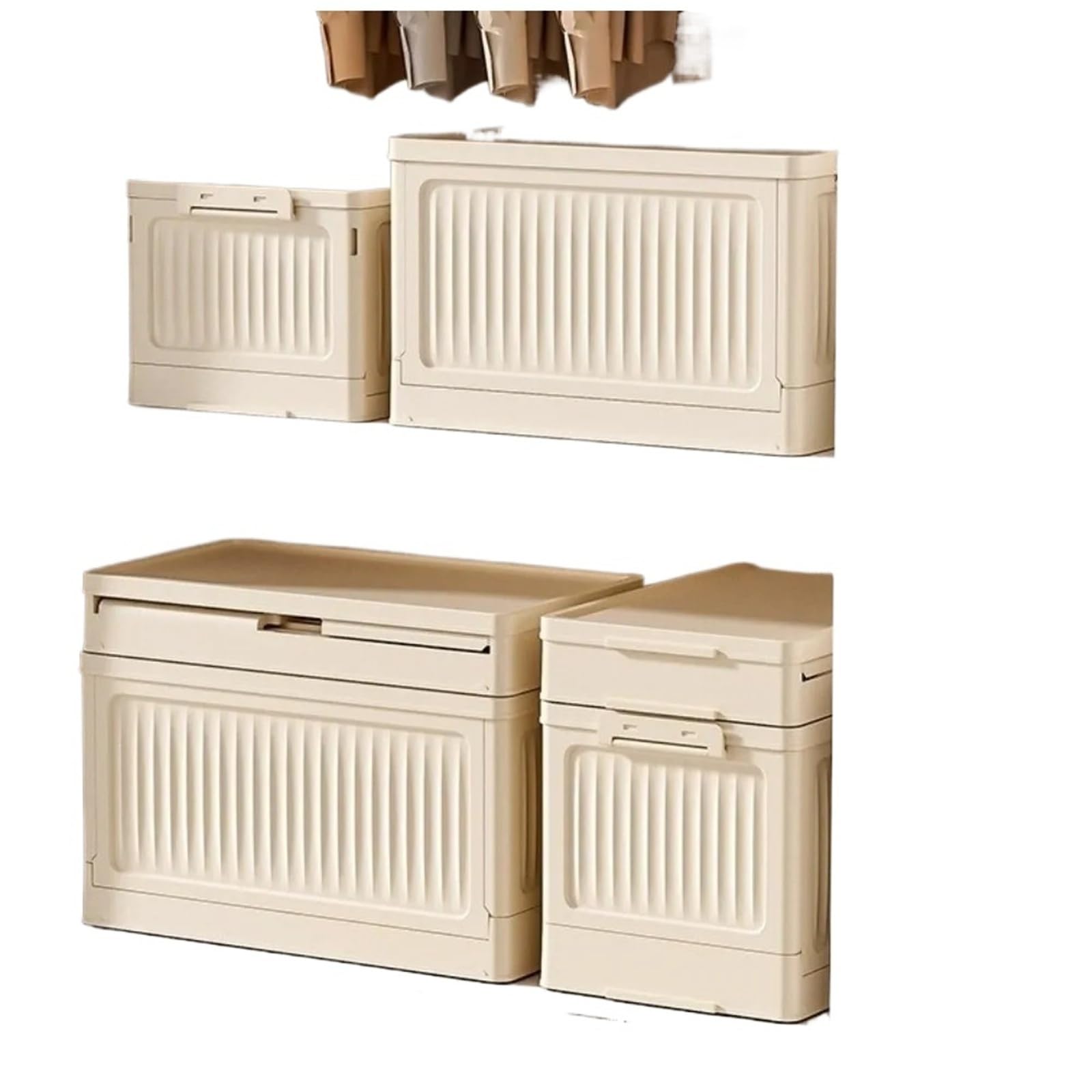 1 pieza caja de almacenamiento plegable de gran capacidad con tapa