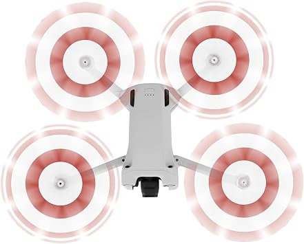 Mini 3 4 Pro Low Noise Propellers for DJI Mini 4 Pro/Mini 3 Pro Fly more Combo Camera Drone RC Accessories Spare Props Replacement Red Stripe