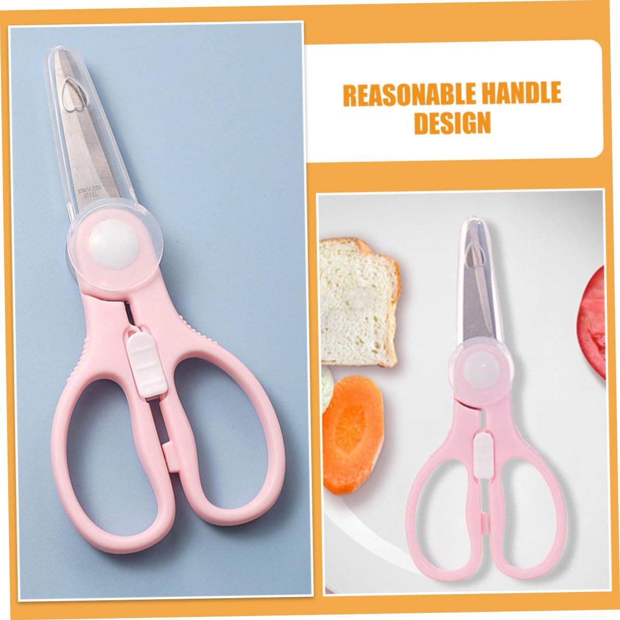 SUPVOX 3sets Baby Food Scissors Toddler Food Scissors Home Meat Portable Infant Fruit Shears Baby Accessories 2pcs*3