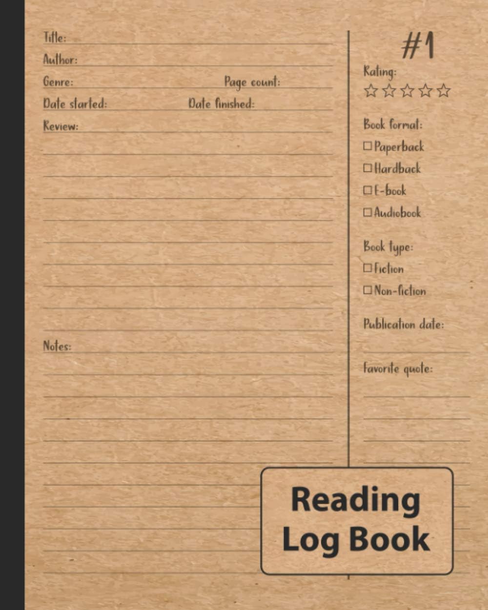 Independently published Reading Log Book: For Reviewing All of Your Favorite Books, Reading Journal with Table of Contents & Pre-Numbered Pages
