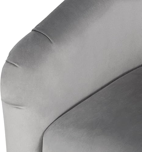 Miniatura 134 de Yaheetech - Silla decorativa con reposapiés, silla de respaldo de mediados de siglo, tapizada, suave, cómodo juego de sillón y reposapiés de tela,