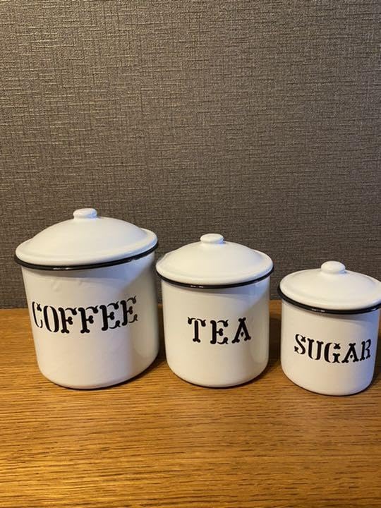 Amazon｜ホーロー キャニスター 3点セット｜保存容器・キャニスター