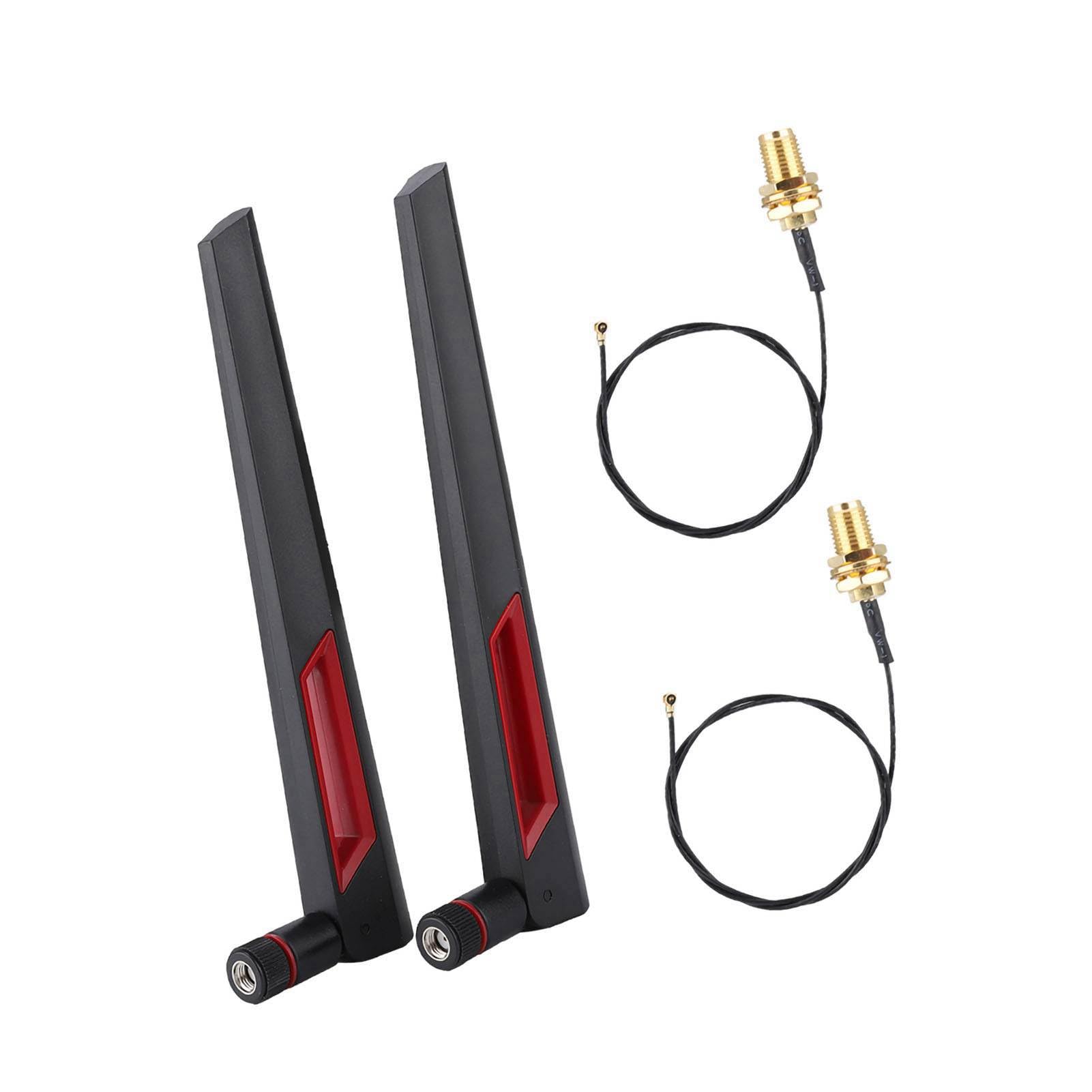 Keenso Router Antenna 2 * 8DBi AC688 Network Antenna for 9260NGW/7265AC/9650ACBCM94360 - Gold-Plated SMA Head, Compatible with M.2/NGFF Network Card, Connects to Dual Frequency Router