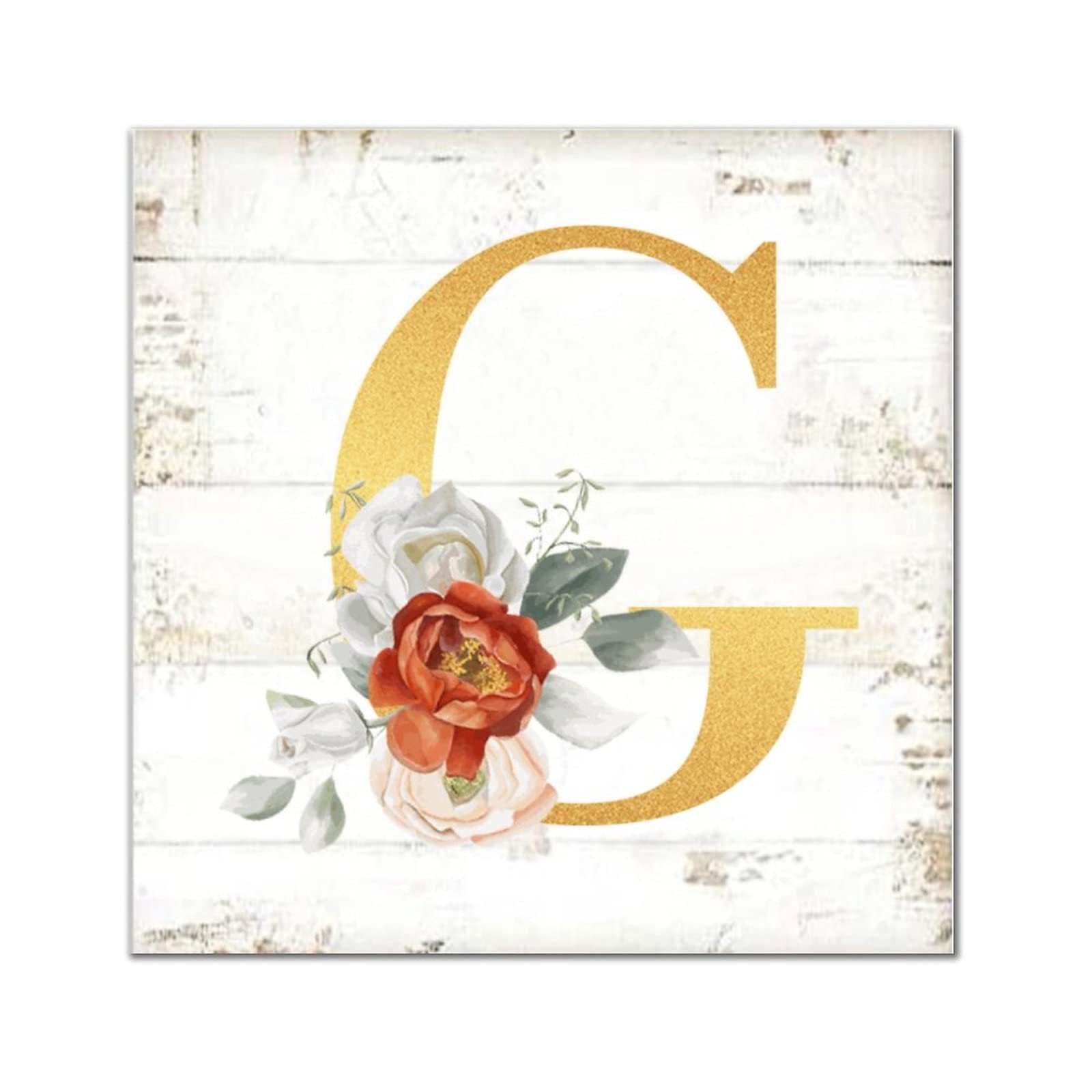 Lettre G monogramme en bois doré suspendre 30 cm