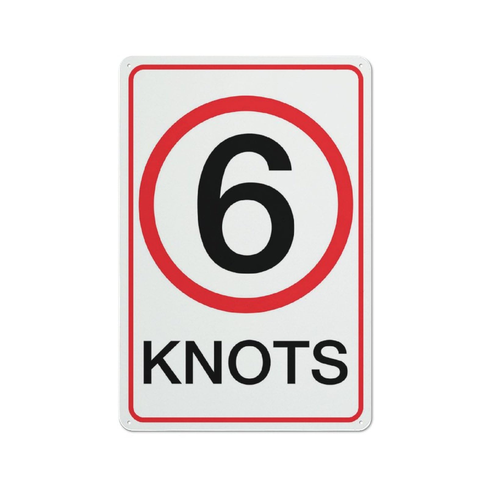 6 Knots Sign Warning Tin Sign Home Kitchen Farm Garden Garage Wall Decor 12X8Inch