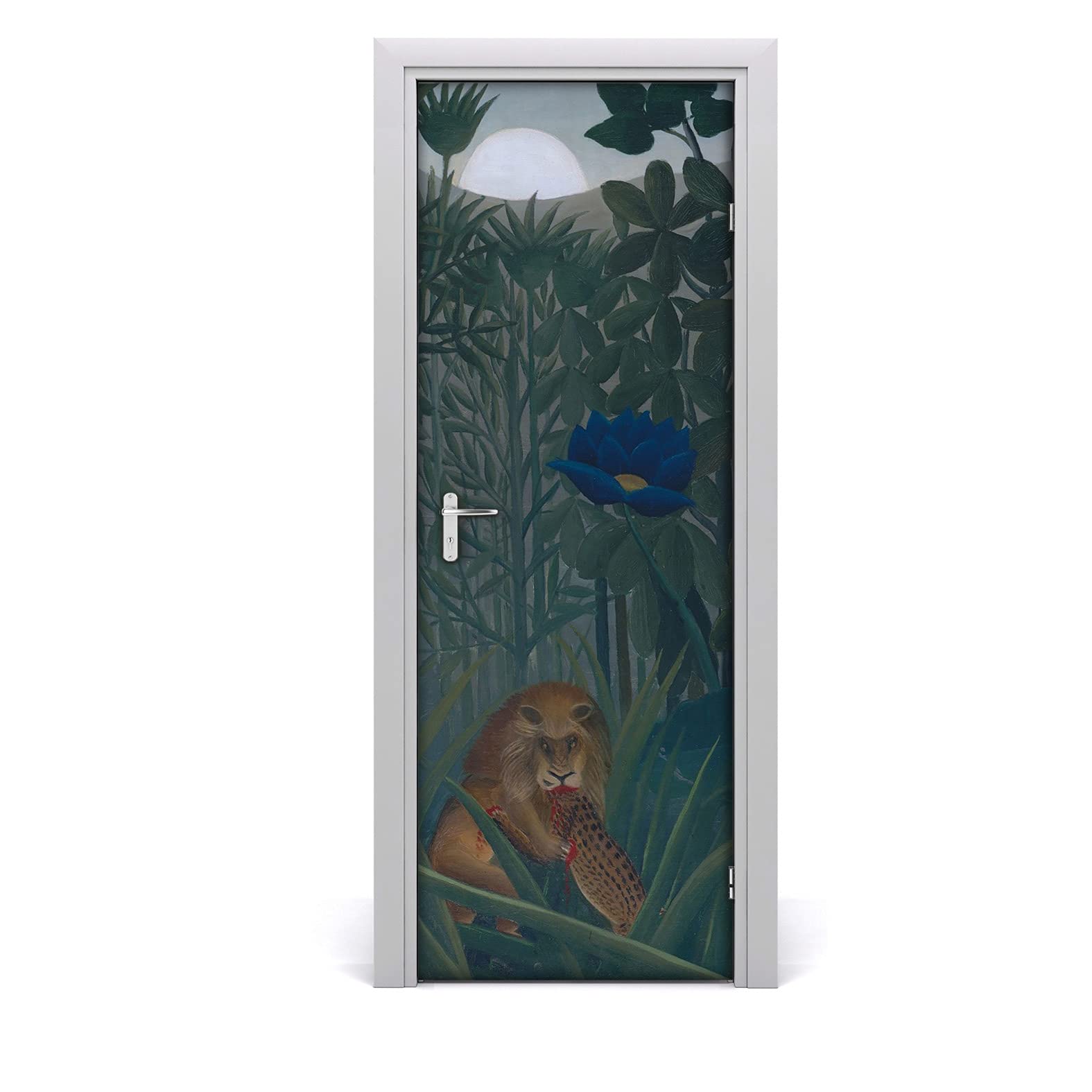 Papier Peint Sur La Porte Vintage 70x200cm Autocollant Jungle Coloray