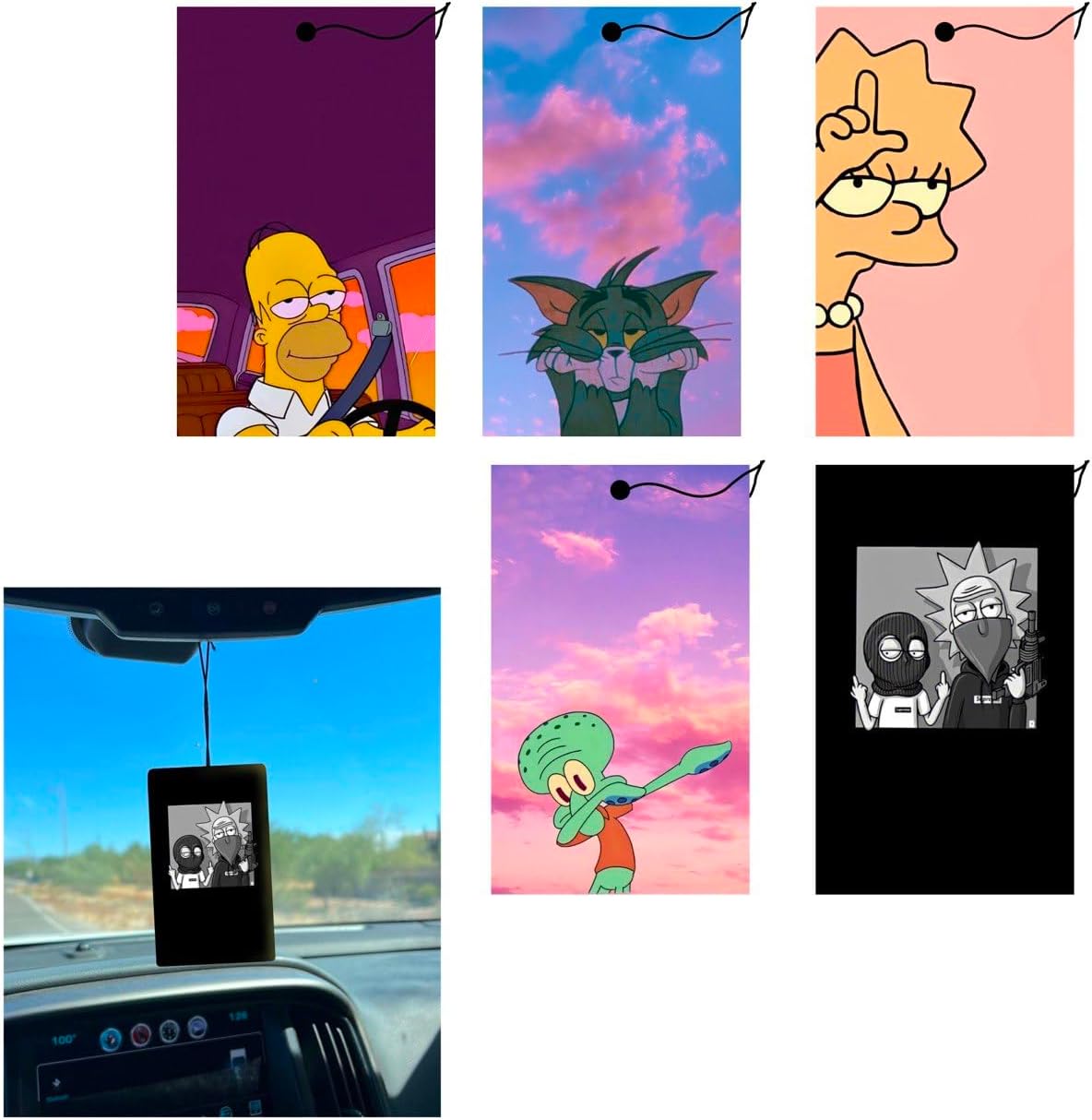 Car Air Fresheners 5 Pack Hanging fresheners Long Lasting Different Scents (Pack