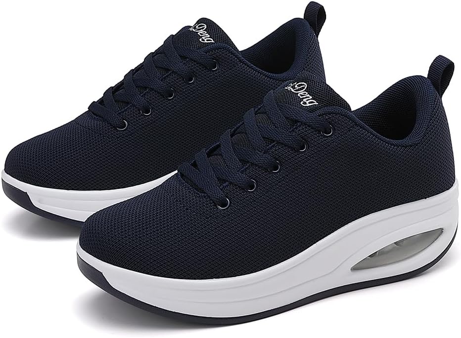 Walking Shoes for Women Air Cushion Nurse Shoes Slip Resistant Work Running Sneakers Food Service Platform Shoes Sneakers Comfortable Weight Light Shoes