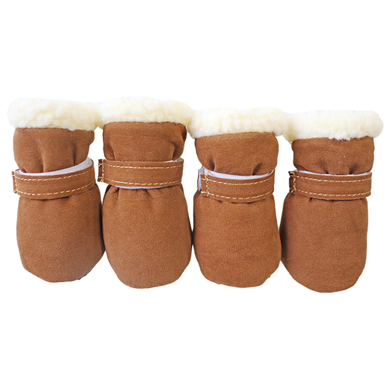 Maxtonser 4pc Antiskid Puppys Shoes Windproof Winter Pet Dog Anti-slip Snow Booties Footwear Thick Warm for Outdoor Sock Booties