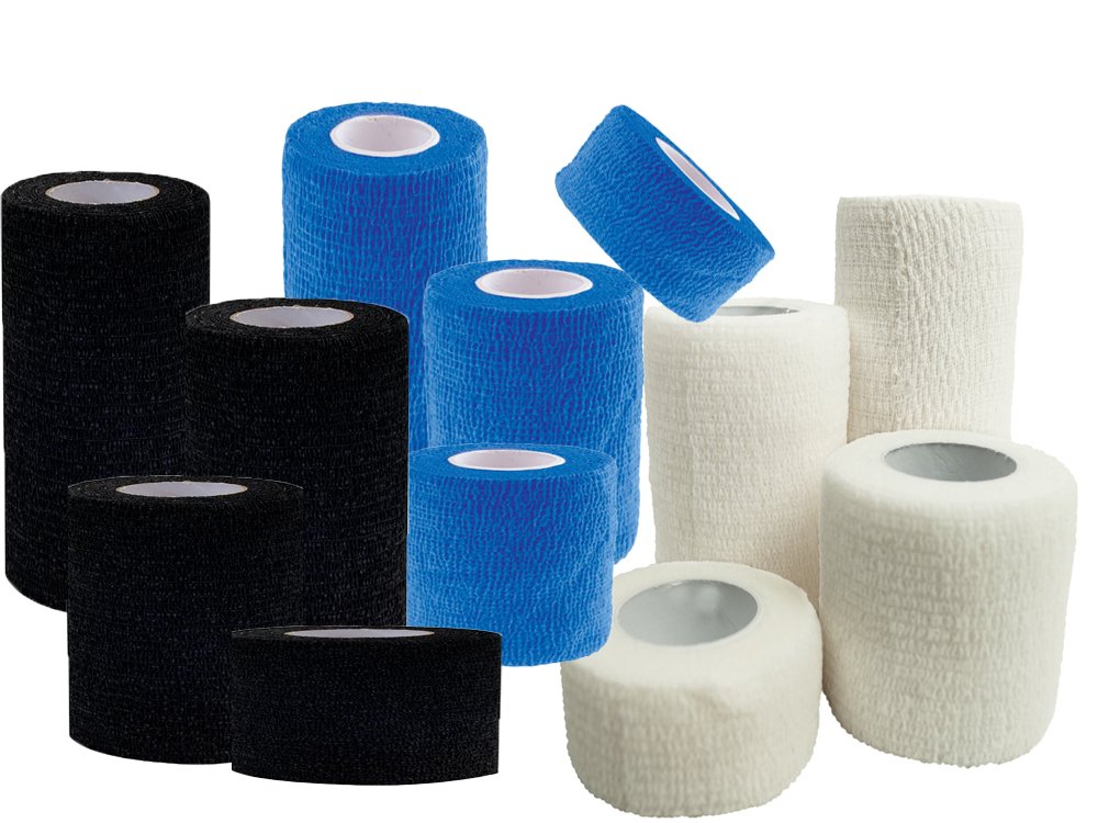 Ezy-Aid Premium COHESIVE Bandage 4.5M, Various Sizes & Colours - Used as Bandage, Elastic Equine Horse Wrap 2.5cm x 4.5M White