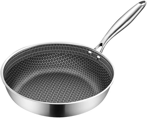 HESND pdg Skillets - Sartenes de acero inoxidable antiadherentes sin revestimiento talla 30