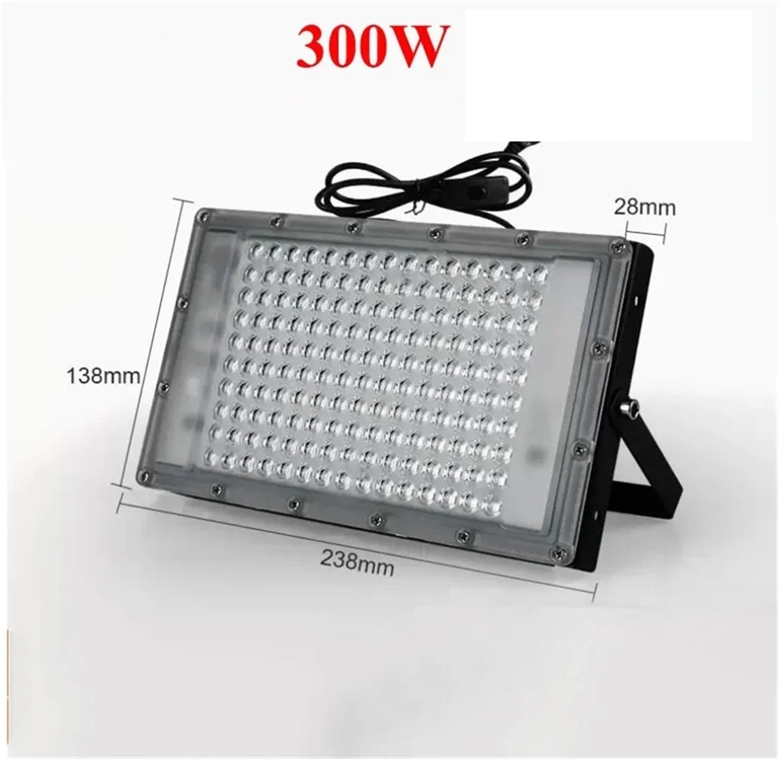 100W 300W UV Schwarzlicht Flutlicht mit Wasserdichten Neon Glow Ultraviolettlampen(300W)