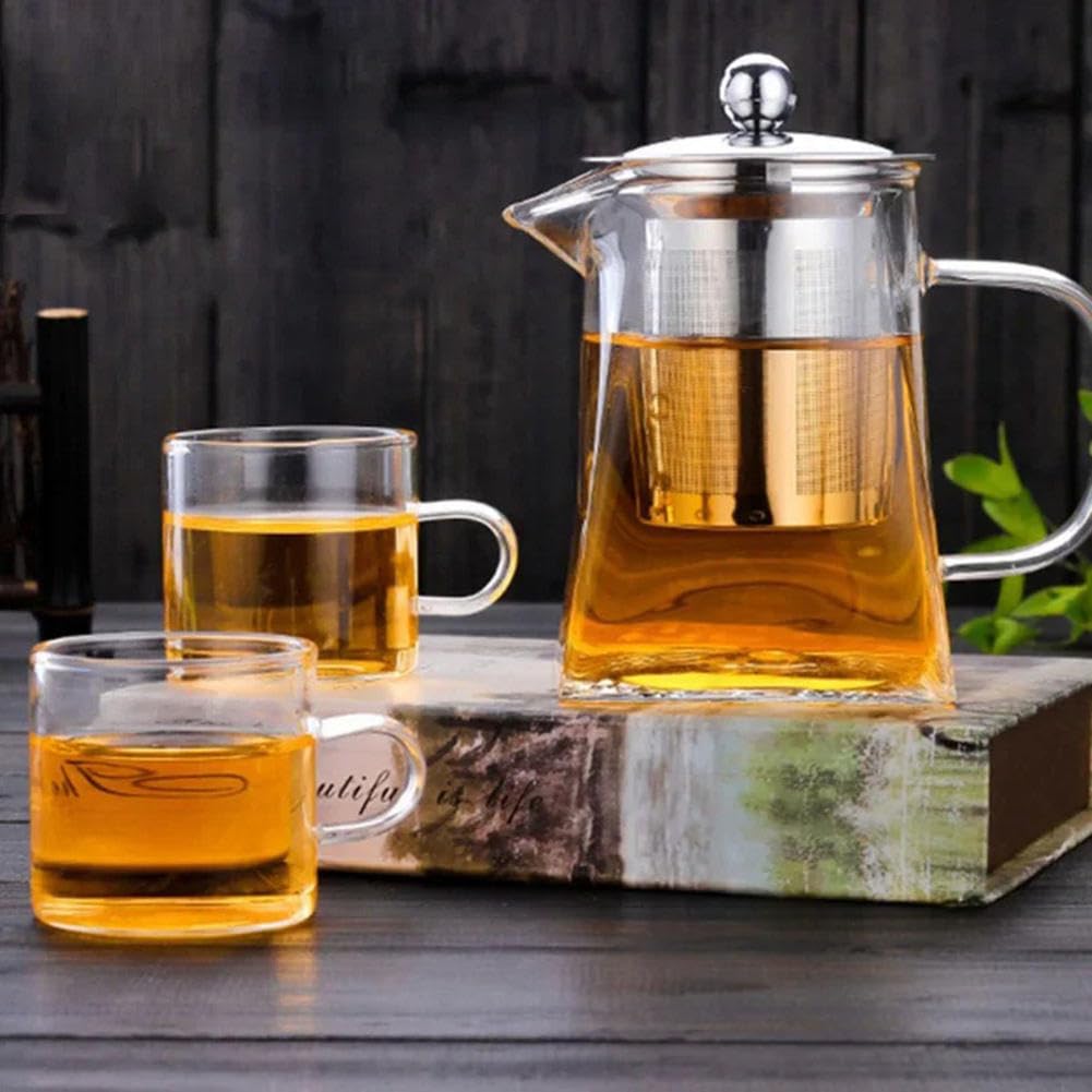 Zestaw do herbaty, herbata liściasta Steeper, czajniczek, zaparzacz do herbaty liściastej, szklany czajniczek, zestaw filiżanek do herbaty, czajniczek do herbaty, zaparzacz do herbaty