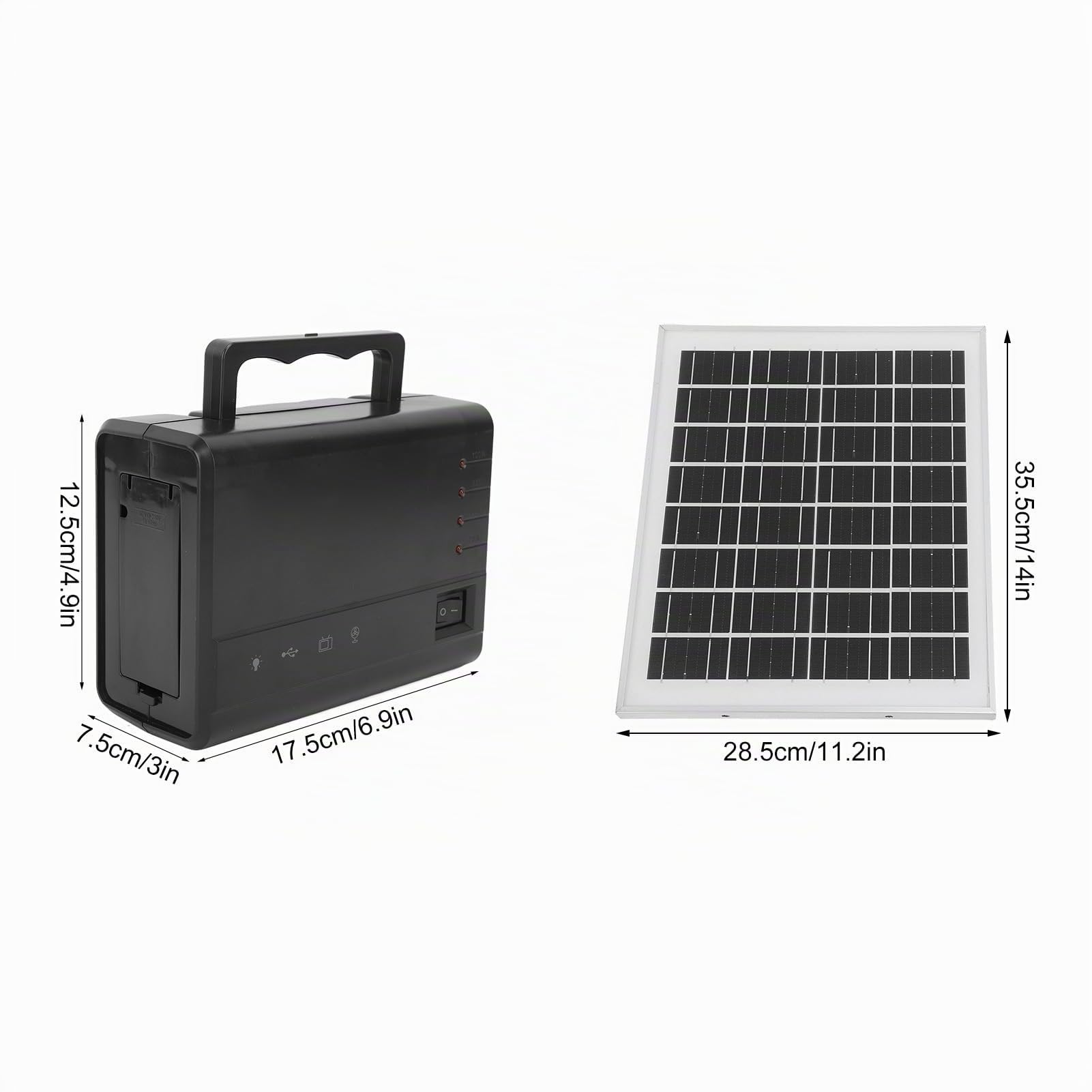Estación de Energía Portátil Generador Solar para Exteriores de 5000 MAh con Múltiples Opciones de Carga para Campamentos, Viajes, Fiestas y Uso de Emergencia