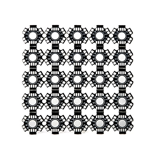 Image of CHANZON 25pcs 1W 3W 5W LED Heat Sink (8 pin Black) Aluminum Base Plate