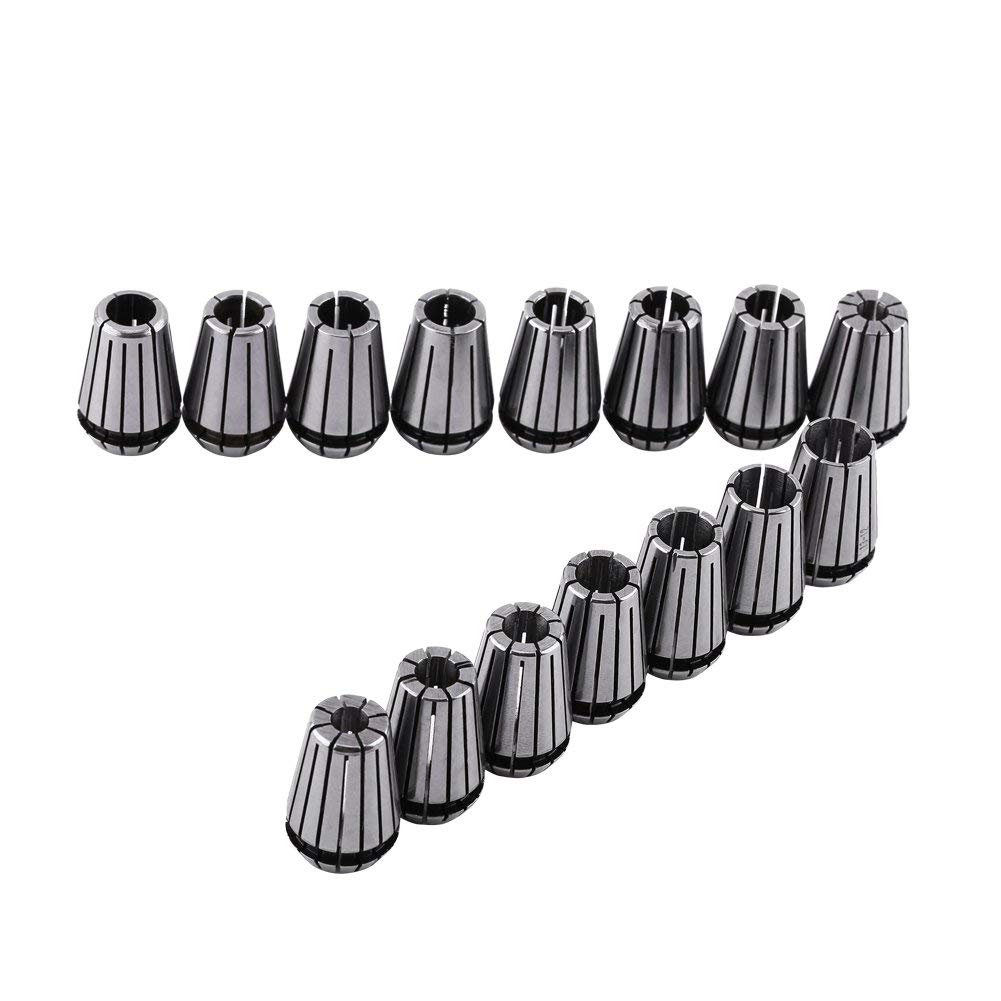 Juego de Resortes ER20 de 15 Unidades para Máquina CNC Fresadora y Torno de Grabado Compatible con Portabrocas ER20 Resortes Métricos para Herramientas de Fijación