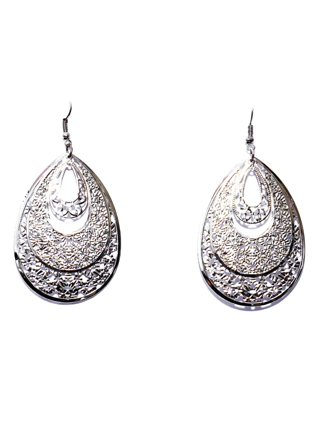 Silver Toned Contemporary Drop Earrings (B09LYDWKK9) Amazon Price History, Amazon Price Tracker