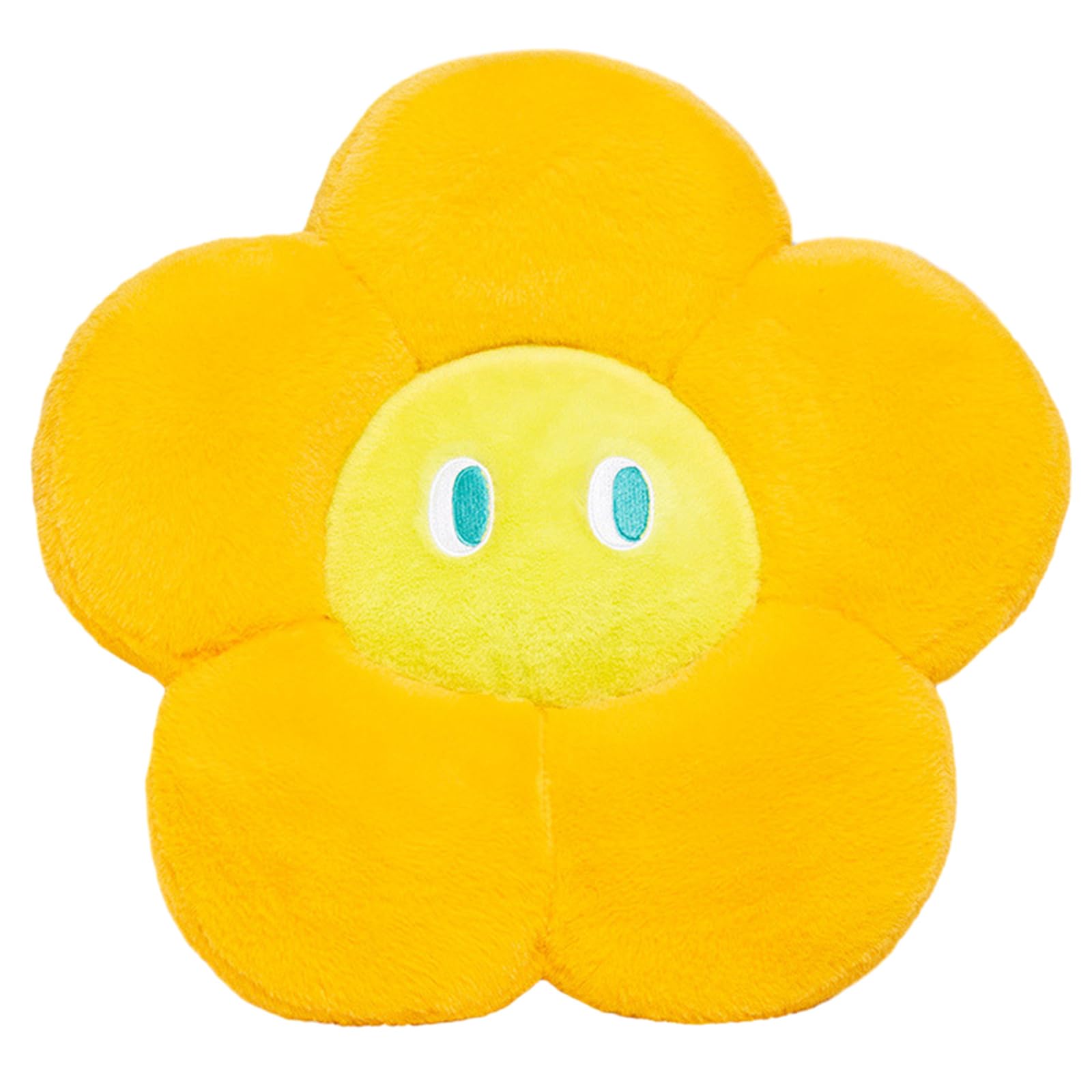 Msioytog Yellow Eyes Flower Seat Cushion Plush Floor Pillow Butt Cushions Decor Plush Pillow For Bedroom Sofa Chair Car Chair Pad Student Cushion