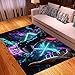 Alfombras Gaming Suelo Habitacion Grandes Pequeñas Juvenil Chico Infantiles Alfombras Gamer Videojuegos Modernas Grande Alfombras Salon Baño Antideslizante Lavables Vinilo (verde,120x180 cm)