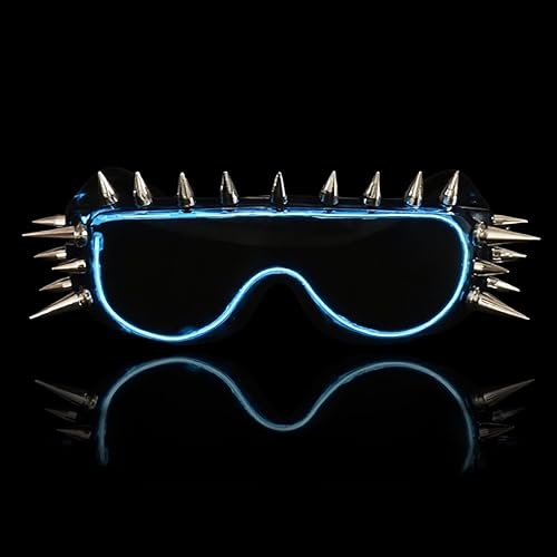 Miniatura 2 de LED Punk Sunglasses Gothic Sunglasses - Glow in the Dark Glasses for Rave Party, Cyberpunk Style